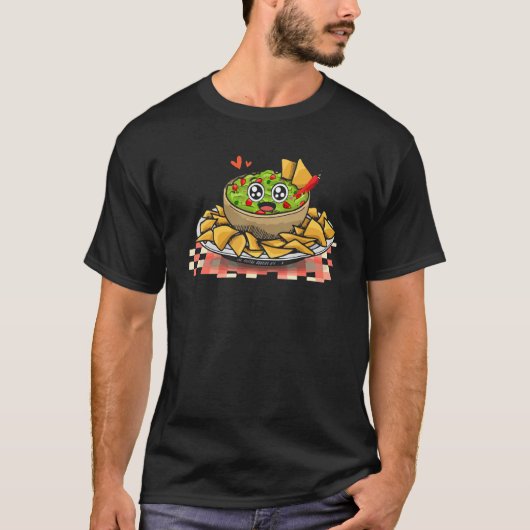 Avocado Dip Guacamole Salad Avocado Nacho Taco Fie T-shirt (Voorkant)