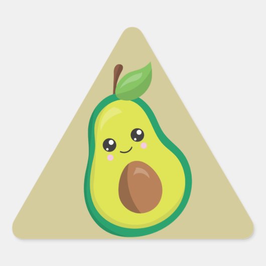 avocado-driehoek sticker (Voorkant)