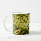 Avocado Drip Retro Favor | Aardse Lichtgroene Naam Koffiemok (Links)