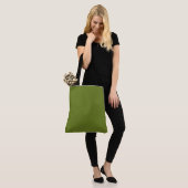 Avocado effen effen kleur tote bag (Op model)