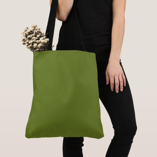 Avocado effen effen kleur tote bag (Dichtbij)