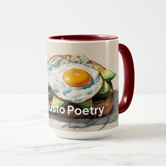 Avocado & Egg Toast Gusto Poetry Mok (Voorkant rechts)