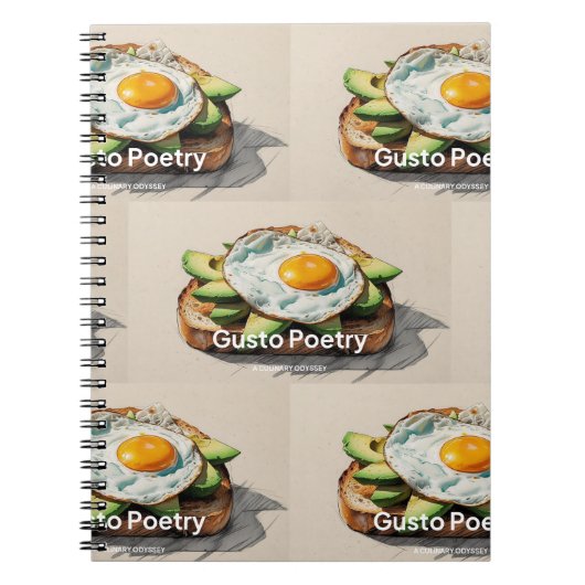 Avocado & Egg Toast Gusto Poetry Notitieboek (Voorkant)