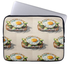 Avocado & Egg Toast Gusto Poëzie Laptop Sleeve