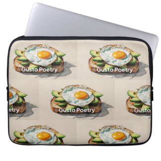 Avocado & Egg Toast Gusto Poëzie Laptop Sleeve