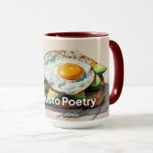 Avocado & Ei Toast Gusto Poetry Mok (Voorkant rechts)