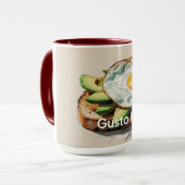 Avocado & Ei Toast Gusto Poetry Mok (Voorkant links)