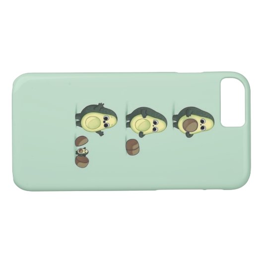 Avocado en avocado-kinderen Case-Mate iPhone case (Achterkant (Horizontaal))