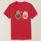 Avocado en Egg The Lovers Black T-shirt (Design voorkant)