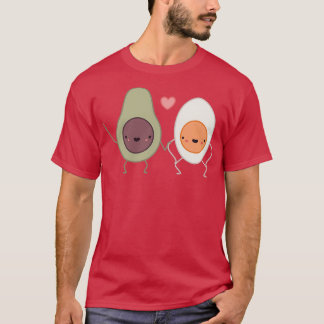 Avocado en Egg The Lovers Black T-shirt