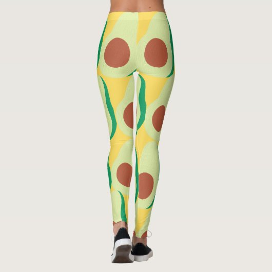 Avocado en gele Leggings (Achterkant)