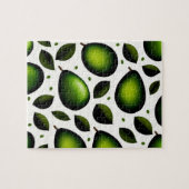 Avocado en groene bladeren legpuzzel (Horizontaal)