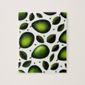 Avocado en groene bladeren legpuzzel (Verticaal)