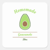 Avocado en Guacamole Label Sticker (Voorkant)