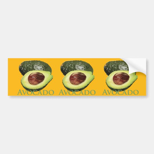 Avocado en Half Bumpersticker (Voorkant)