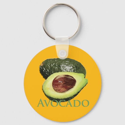 Avocado en Half Sleutelhanger (Voorkant)