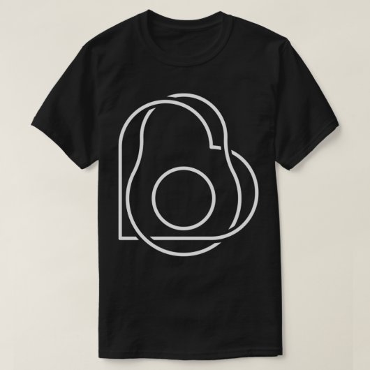 Avocado en Heart T-shirt (Design voorkant)