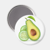 Avocado en komkommer magneet (Voorkant / Achterkant)