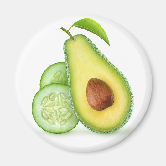 Avocado en komkommer magneet (Voorkant)