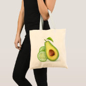 Avocado en komkommer tote bag (Voorkant (product))