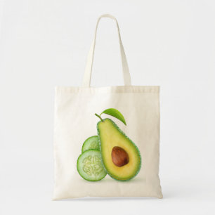 Avocado en komkommer tote bag