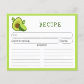 Avocado en Lemon, Citrus Kitchen Recipe Card (Voorkant)