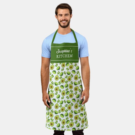 Avocado en luiers, Custom Kitchen Fruit Unisex Schort (Gedragen)