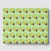 Avocado en Pit Cartoon Karakter Baby shower Gastenboek (Achterkant)
