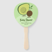 Avocado en Pit Cartoon Karakter Baby shower Handwaaier (Voorkant)