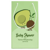 Avocado en Pit Cartoon Karakter Baby shower Klein Cadeauzakje (Achterkant)