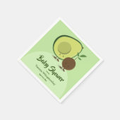 Avocado en Pit Cartoon Karakter Baby shower Servet (Hoek)