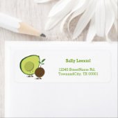 Avocado en Pit Food Return Address Label (Insitu)
