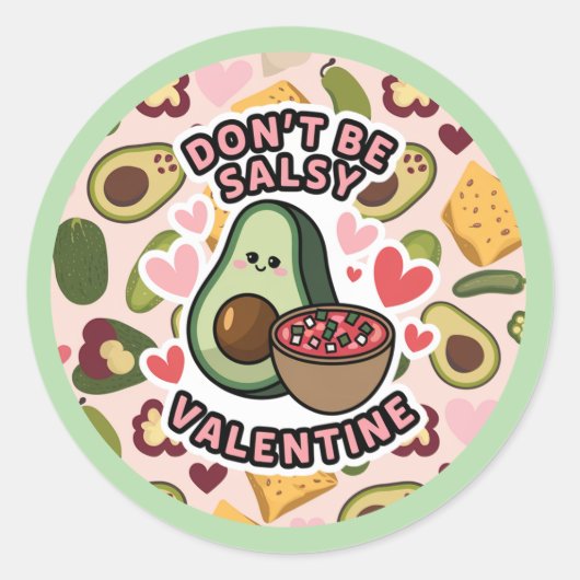 Avocado en Salsa Sticker (Voorkant)