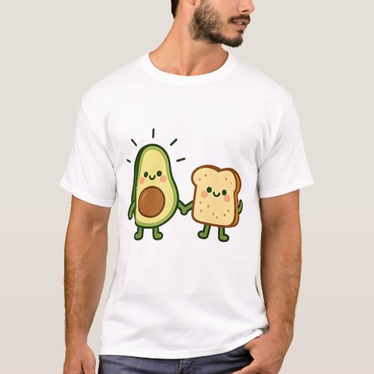 Avocado en toast vrienden t-shirt (Voorkant)