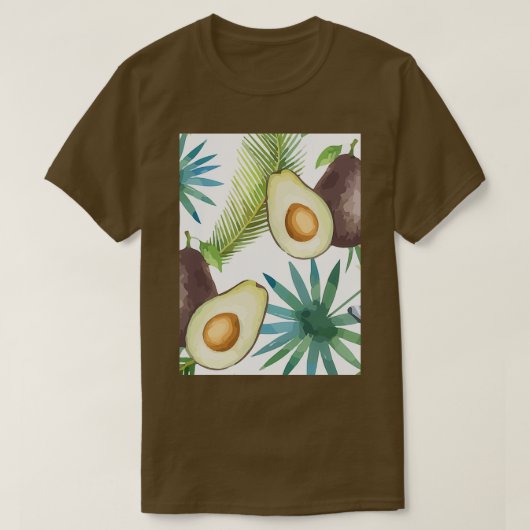 Avocado Exotic Illustration Wild T-shirt (Design voorkant)