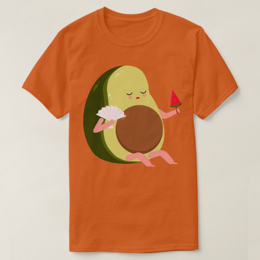 Avocado Feeling Hot en eet watermeloen T-shirt (Design voorkant)