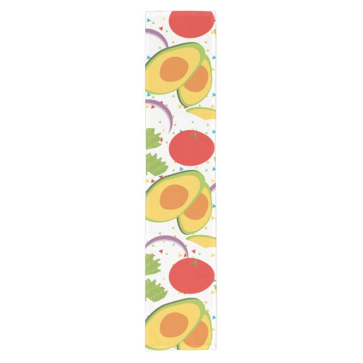 Avocado Fiesta Salad Pattern Korte Tafelloper (Voorkant)