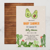 Avocado fista douche gender onthult uitnodiging (Voorkant / Achterkant)