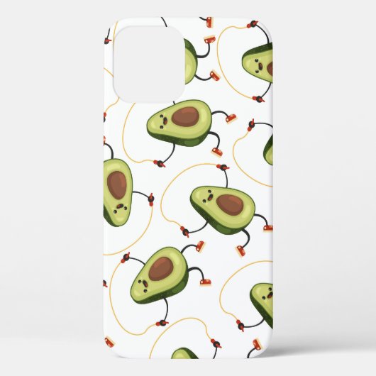 Avocado Fitness: Schattige patroon Case-Mate iPhone Case (Achterkant)