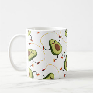 Avocado Fitness: Schattige  patroon Koffiemok