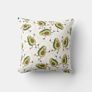 Avocado Fitness: Schattige patroon Kussen