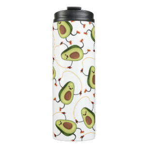 Avocado Fitness: Schattige  patroon Thermosbeker