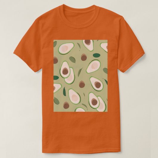Avocado Flowres T-shirt (Design voorkant)