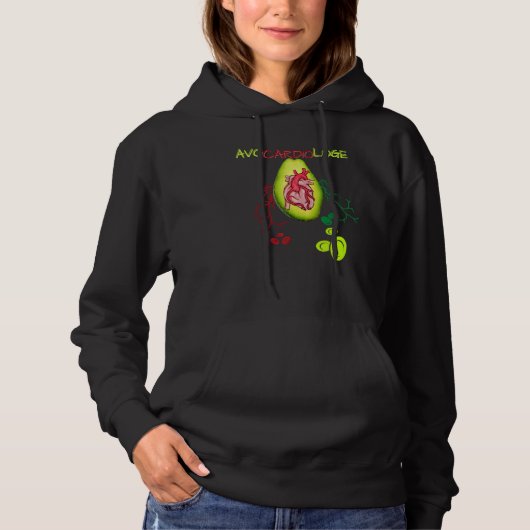 Avocado for the environment earth and vegan hoodie (Voorkant)