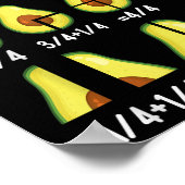 Avocado Fraction Math Teachers Back To School Educ Poster (Hoek)