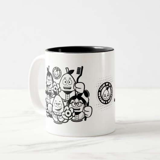 Avocado friends tweekleurige koffiemok (Voorkant links)