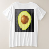 "Avocado Fruit" Cute Photo. Bestel nu Grote Maat T-shirt (Design achterkant)