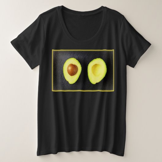 "Avocado Fruit" Cute Photo. Bestel nu Grote Maat T-shirt (Design voorkant)