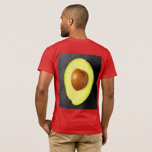 "Avocado Fruit" Cute Photo. Bestel nu T-shirt (Achterkant volledig)