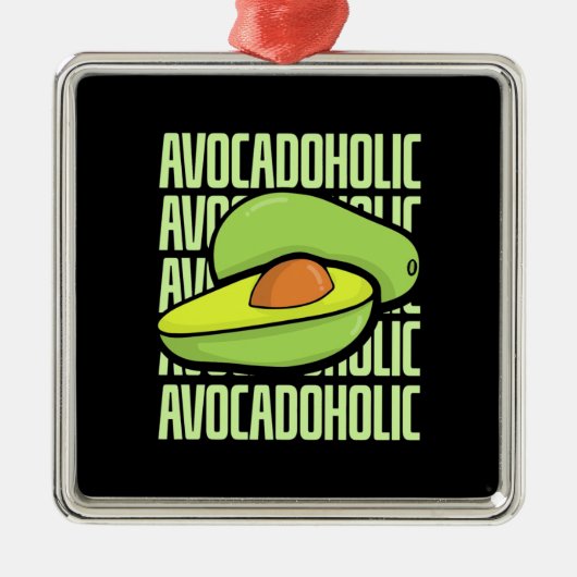 Avocado Fruit Food Metalen Ornament (Voorkant)